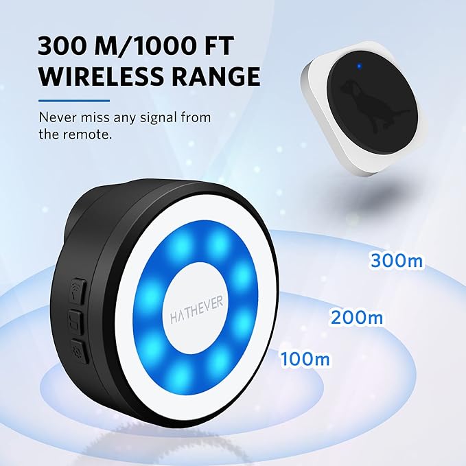 Dog Bell for Door Potty Training, Wireless Doggie Door Bell Operating at 1000 Feet with IP65 Waterproof Touch Button, CD Quality Sound & 4 Notification Modes