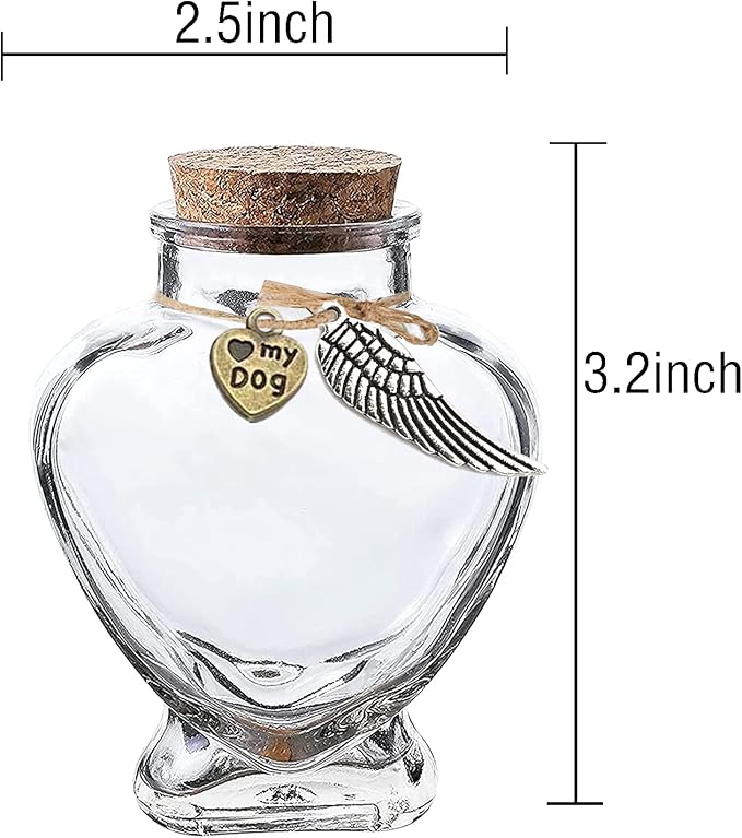 Fight Club Memorial Bottle for pet Hair，Pet Fur Memorial Fur Keepsake，Dog cat Keepsake Fur, pet Memorial urn (Dog)