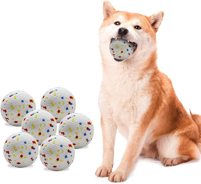 6 Pack Dog Toy Balls, 2.3 Inch ETPU Material, Replacement Balls for Automatic Ball Launcher Machine, Perfect for Small & Medium Dogs, Perfect for 2.3 Inch Automatic Launcher