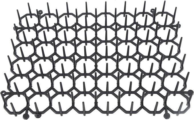 12Pcs Cat Deterrent Mat, Anti Cat Dog Network Indoor Outdoor Training Plastic Spike Mat Scat Mat for Keeping Away Cats Dogs Protecting Plants