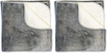 Mambe Silky Waterproof Throw for Protecting Furniture Bed Couch from Stains Caused by Dogs, Cats, Incontinence. Soft, Washable, Reversible. (Size Small 2-Pack 30x35 inches, Color Buff/Dove)