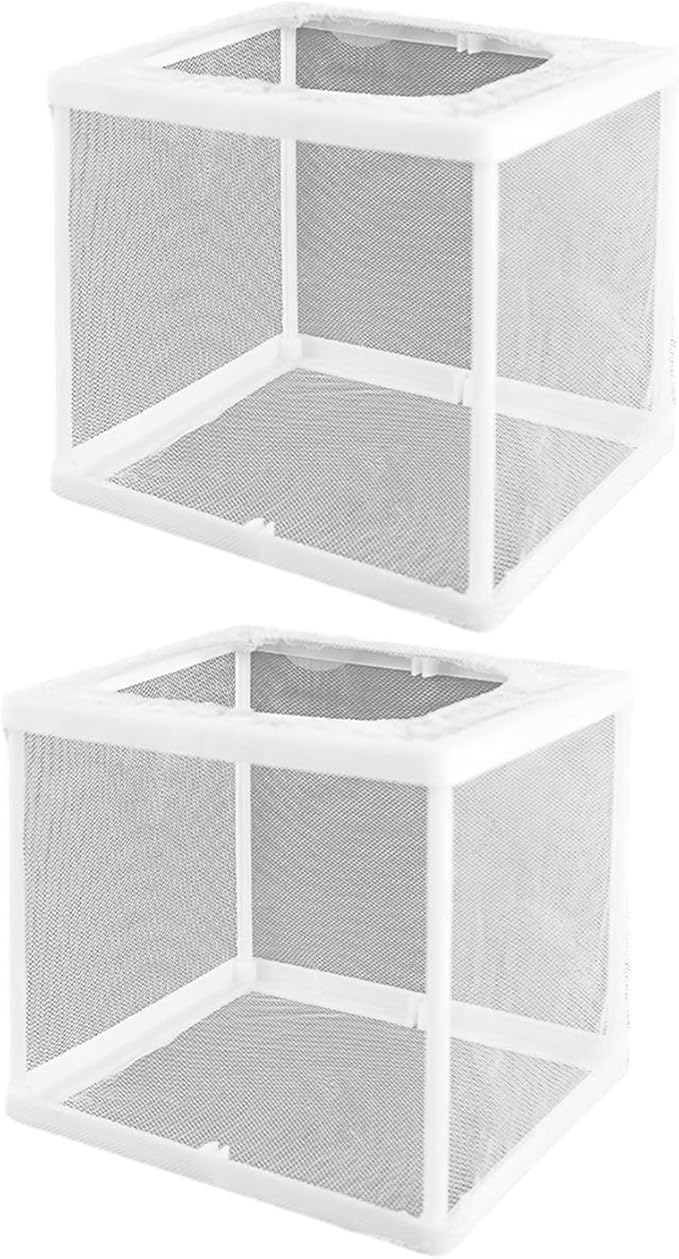 2Pcs Aquariums Breeding Tanks with Secure Suction Cup Baby Fish Insulated Net for Fry and Shrimp Spawning Hatching Spawning Box for Aquariums Baby Fish