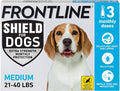 FRONTLINE Shield Flea & Tick Treatment for Medium Dogs 21-40 lbs. Count of 3