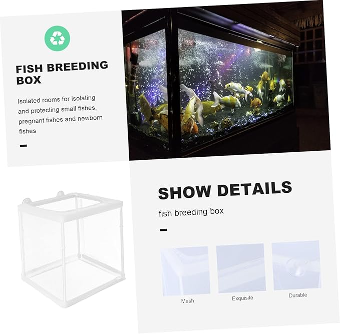 Incubation Box for Betta Guppy Mesh Breathing Fish Breeding Tank Aquarium Box Practical Incubator