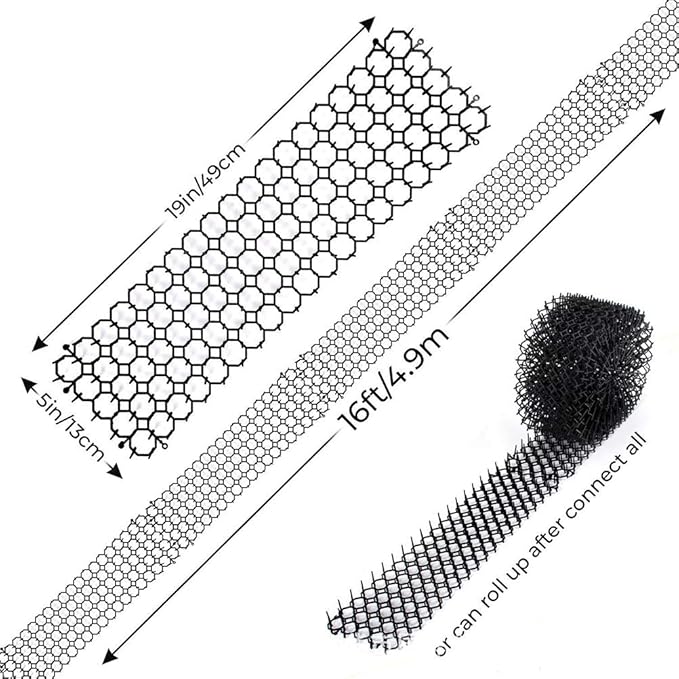 Cat Anti-Digging Pad, 13x49cm Cat Scat Mat Stopper for Home (Black)