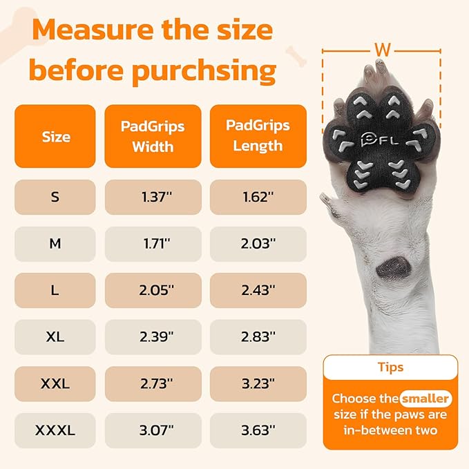 Anti Slip Dog Paw Protector Pads for Senior Dogs, Paw Pads for Dogs Traction, Disposable Self Adhesive Paw Grips for Old Dog on Slippery Hardwood Floor, Black 12 Sets (48pcs) XXL 61-80lbs