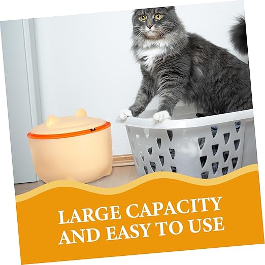 Luxshiny 1Set Capacity Cat Litter Disposal Bin Reusable Trash Can with Bags Operation Versatile Garbage Bin for Cat Waste and Storage