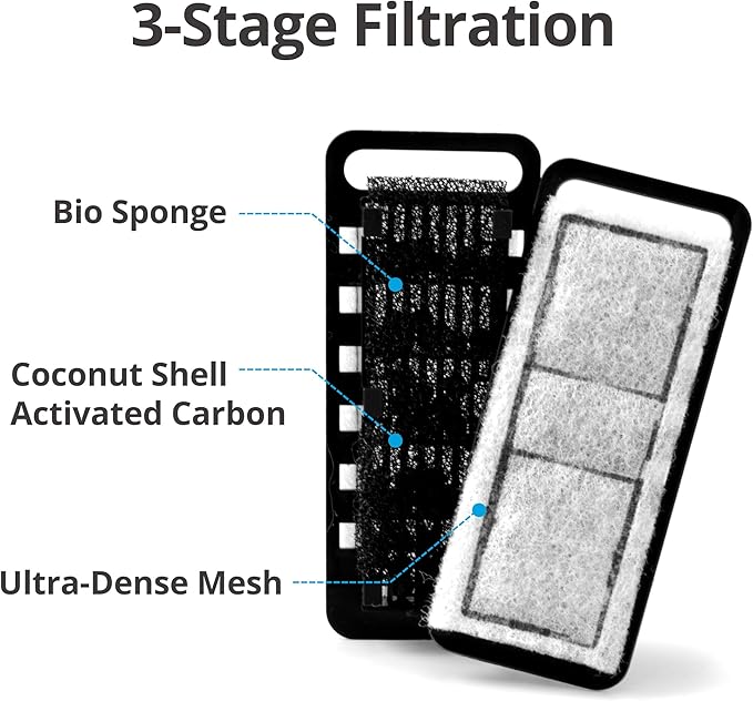 NICREW Nano Nature Aquarium Kit, 2.5 Gallon, Basic Version & NICREW Slim Aquarium Filter Cartridges (12 pcs) with Intake Sponges (4 pcs)