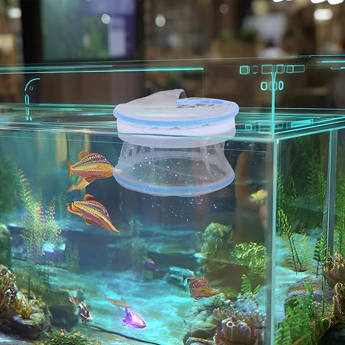 ibasenice 2pcs Aquarium Breeder Box with Nylon Floating Mesh Fish Nursery Tank Divider for Betta Fish Egg Incubation and Fry Breeding Hatchery Aquarium Tank for Breeding