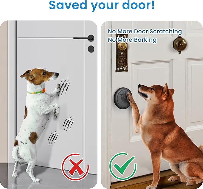 Dog Doorbell to Go Outside, Wireless Doggie Door Bell Operating at 1000 Feet with IP65 Waterproof Touch Button, 58 Melodies & 4 Notification Modes