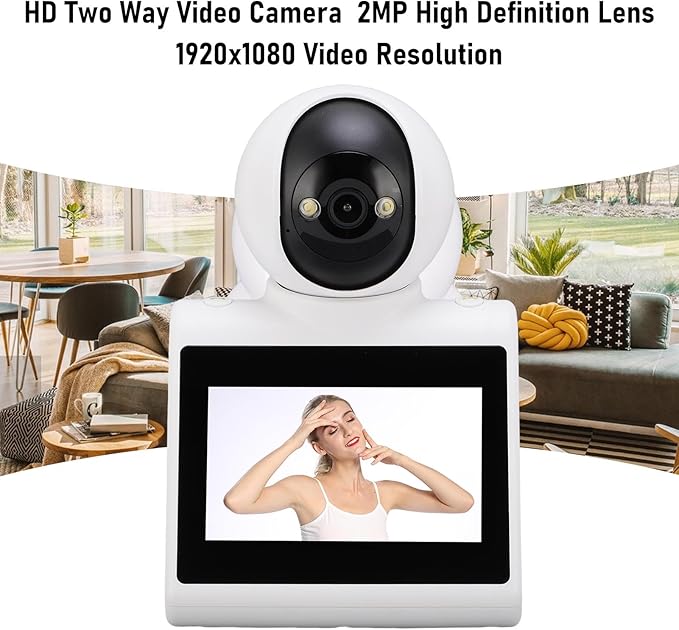 PUSOKEI Two Way Video Camera,2MP HD 1080P Pet Dog Camera, Smart Video Calling Monitor with Motion Zone, Voice Calling for Home Security & Family Communication (32GB)