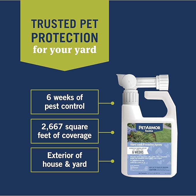 PetArmor Plus Flea & Tick Prevention for Dogs 45-88 lbs (3 Doses) + PetArmor Home Carpet Spray and Yard Spray for Fleas & Ticks, Total Flea & Tick Prevention
