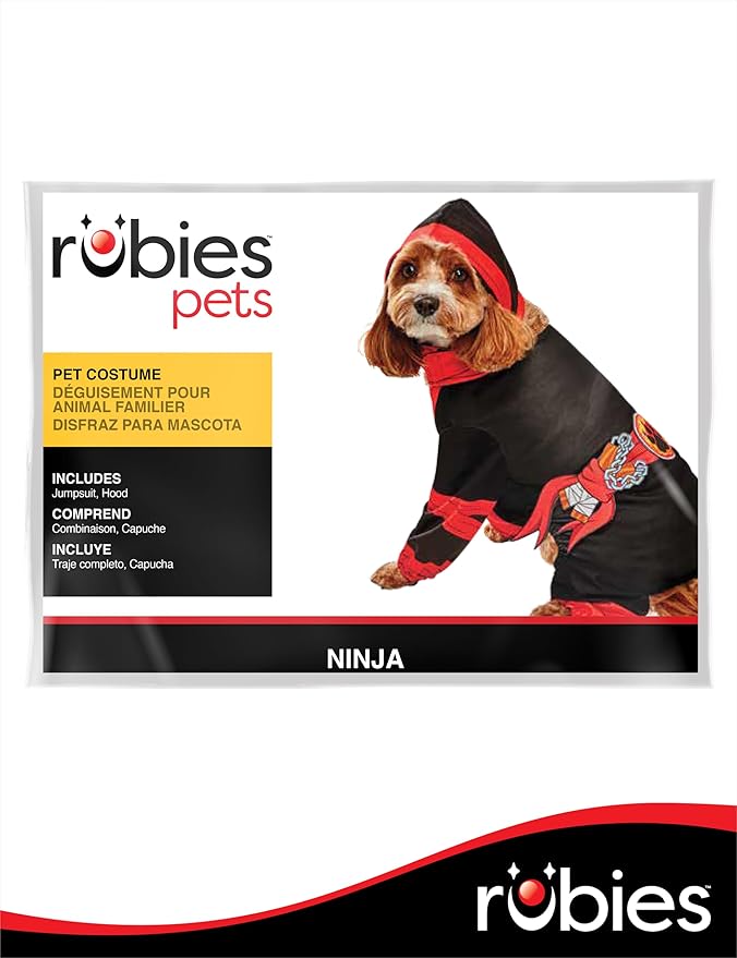 Rubies Ninja Pet Costume for Dogs or Cats, Small