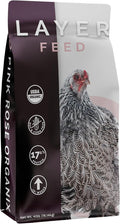 Layer Pellet Feed, 40lbs - Non-GMO, High-Protein Poultry Feed for Healthy Hens & Nutritious Eggs, 17.5% Protein - USDA Certified Organic Blend, Soy & Corn-Free