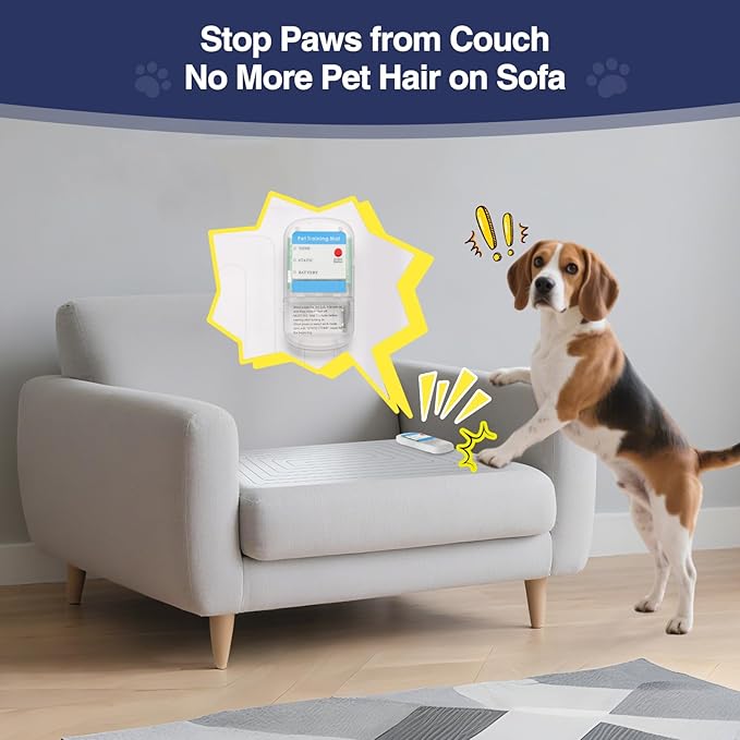 PAPARELA Scat Shock Mat for Dogs and Cats Indoor, Pet Shock Mats for Training Pets, Electric Repellent Mat Keeps Dogs and Cats Off Counter, Couch and Sofa, 3 Training Modes (22"x 14" Two Pieces)