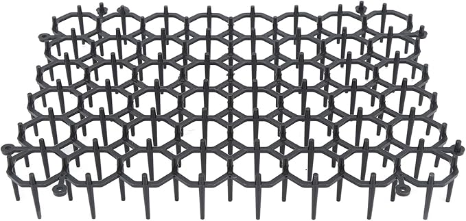 12Pcs Cat Deterrent Mat, Anti Cat Dog Network with Plastic Spikes, Indoor Outdoor Training Mat for Keeping Away Cats Dogs, Protecting Plants Furniture and Cars