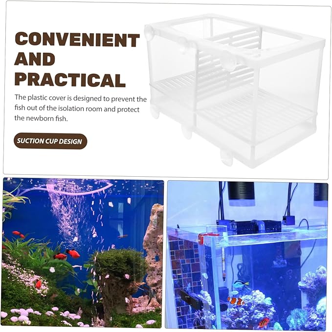 BESPORTBLE 2pcs Aquarium Fish Tank Partition Net Fish Netting for Decoration Breeding Tank Divider Isolation Mesh Random Style