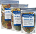 Aquatic Foods Inc. Tropical Fish Flakes, Mix of Krill, Color Enhancing, Spirulina Flakes for Cichlids, Angels, Tetras, Guppies, All Tropical Fish...WL…5-lbs Poly Bag