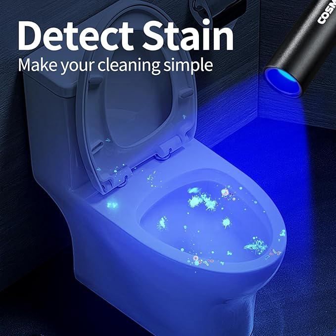 UV Flashlight USB Rechargeable, 365nm Black Light (3 PACK), Mini & Powerful Ultraviolet Flashlight Portable Detector for Pet Urine, Cat Dog Stains, Scorpion, Bed Bug