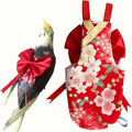 Bird Flight Suits Diapers, Parrot Flight Suits Diapers for Quaker Parakeets Cockatiels Flight Suits, Parrot Clothes (Red,XL)