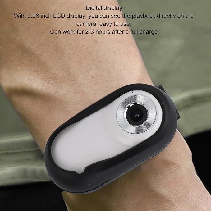 1080P Dog Collar Camera, Wireless Pet Camera with 0.96 inch LCD Display, 170° Wide Angle, USB Rechargeable Mini Camera for Dogs Cats