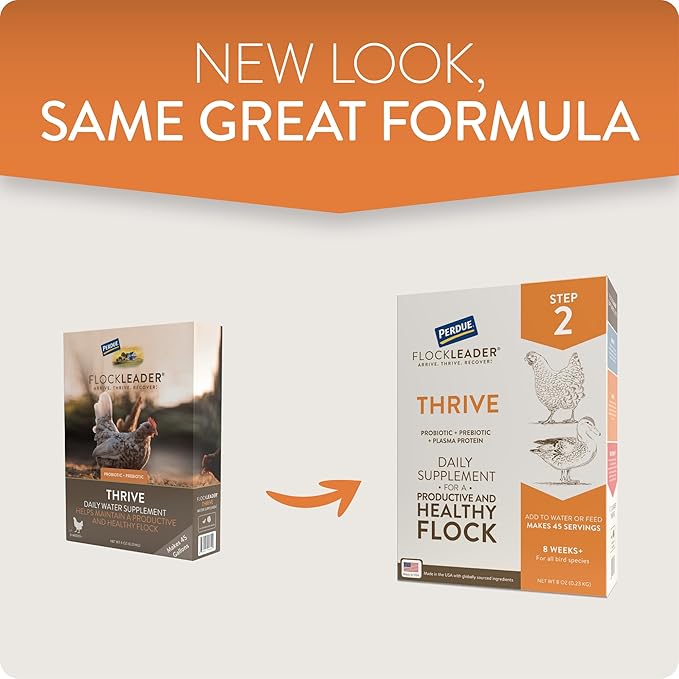 Thrive, Daily Probiotic & Prebiotic Poultry Supplement for Chickens 8+ Weeks Old, 8 oz