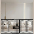 ALLAIBB Black 40.55" Extra Tall Wide 76.77-84.65" Baby Gate Pressure Mounted Walk Through Child Kids Safety Toddler Tension Pet Dog Gates with Extension for Doorways Kitchen