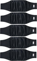 5 Pack Dog Diapers Male Reusable, Premium Belly Bands for Male Dogs, High Absorbing Dog Pee Wraps for Doggie in Incontinence or Excitable Urination and Training Black XS
