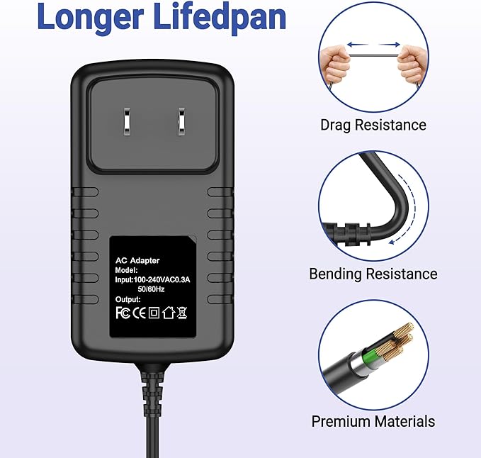 12V Charger for Petkit PuraX P9901P 9901 P-9901 Pura X Self-Cleaning Cat Litter Box