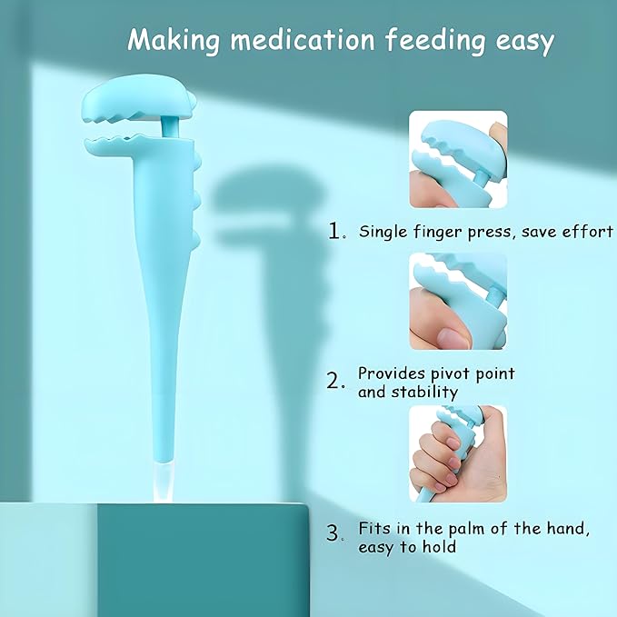 Cat Pill Shooter, Pet Pill Dispenser with 2 Silicone Tips, Medicine Pill Pusher for Cats, Puppies and Small Animals
