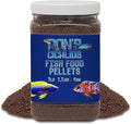 RON'S CICHLIDS Adult African Cichlid Fish Food Pellets – USA Made Slow Sinking Cichlid Pellets & Sticks Feed, Low Fillers, Ideal for Cichlid Food, Koi, Goldfish, Pleco, Oscar & Tropical Fish, 3 LB