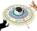 Gardner Pet Cat Toys Chargeable,5in1 Hide and Seek Automatic Interactive cat Toy, Chirping Moving Ambush Feather, Track Balls,Indoor Exercise Kicker 24 inch Cover for All Breeds,Boho Style - Beige