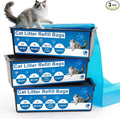 Cat Litter Refill Bags for Genie Easy Roll Bin, 7-Layer Odor Control, Leak-Proof & Easy-Tear, Unscented,Cat Genie Easy Roll Refill Bags-3 Pack(75 Bags Total)