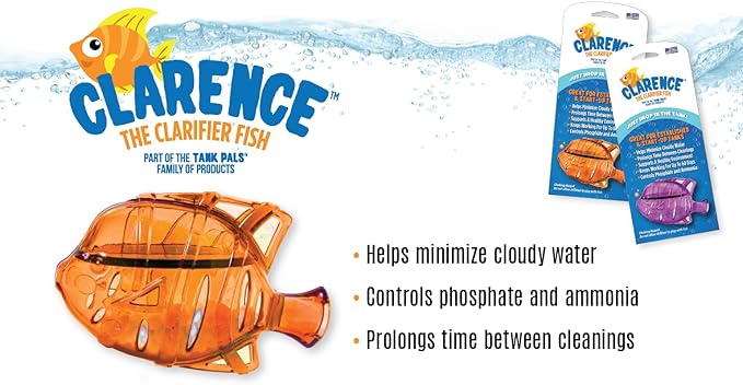 Aquarium Water Clarifier | Clear Cloudy Fish Tank Water Treatment, Safe for Freshwater & Saltwater Fish and Plants - Purple, 6 Pack