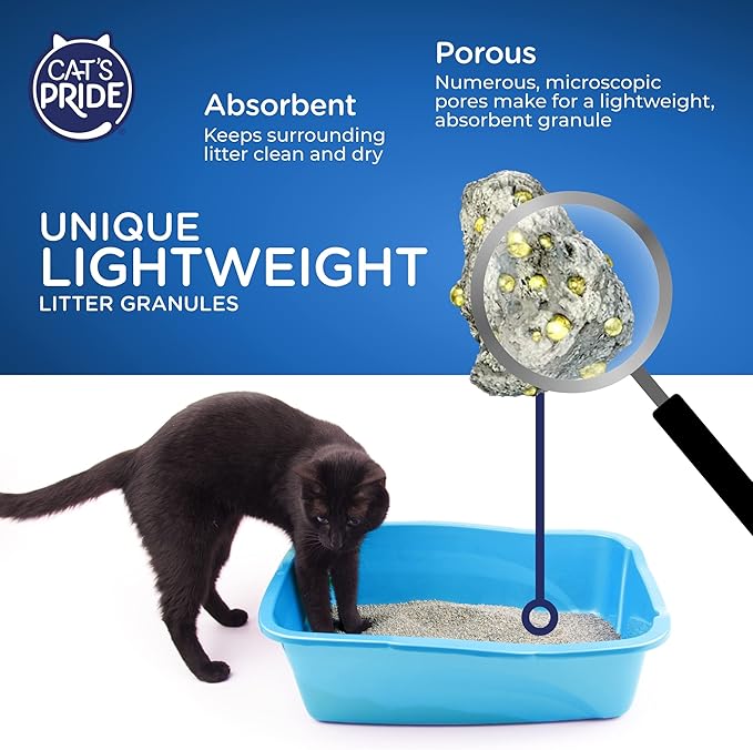 Cat's Pride Premium Lightweight Clumping Litter: Complete Care - Up to 10 Days of Powerful Odor Control - Hypoallergenic - Multi-Cat, Unscented, 18 Pounds