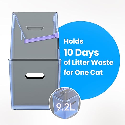 Neakasa PooGuard Litter Disposal Bin, 9.2L Trash Can with 17.6 lbs Mineral Cat Litter Bundle