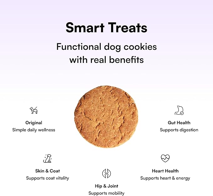 Pawco Dog Treats, Heart – Supports Heart Function & Vitality – Crunchy Dog Cookies with Peanut Butter, Apple & Taurine for Dogs – Functional & Healthy Rewards for Dogs – Magic Cookie – 8.8oz