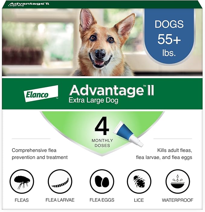 Advantage II Extra Large Dog, 4 pack