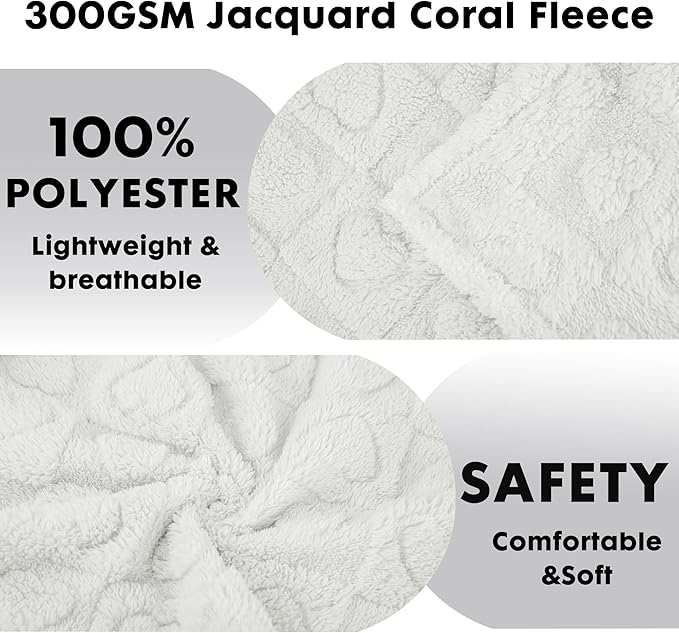 gogobunny Calming Plush Dog Cat Blanket 300GSM Coral Fleece, Ultra-Soft Machine Washable Pet Bedding for Small Medium Dogs Cats Puppies Kittens (Silver, 60x80)