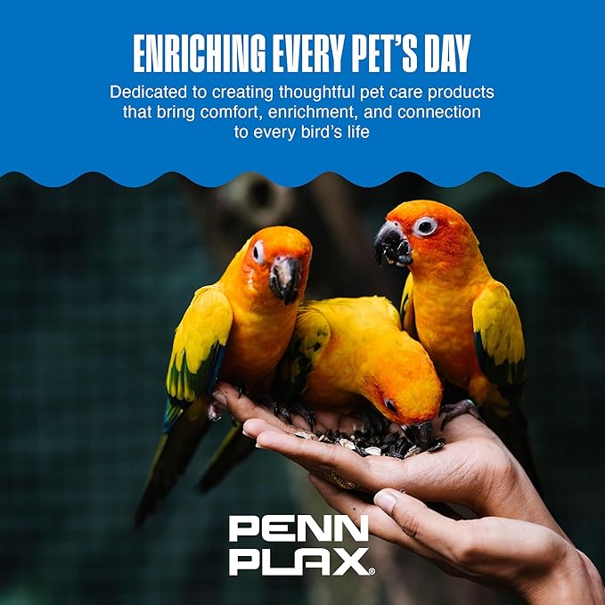 Penn-Plax Bird-Life E-Cuttlebone Flavored, 1 Pk (6 Counts) - Mango & Banana - Durable, Less Brittle Cuttlebones Enriched with Omega 3 and Vitamin B1 - 2 Cage Clips -For All Bird Sizes -Orange & Yellow