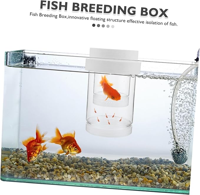 1 Set Floating Breeding Box for Guppy Betta Aquarium Incubator with Stable Water Level Secure Fry Isolation Easy Maintenance for Fish Tank Breeding