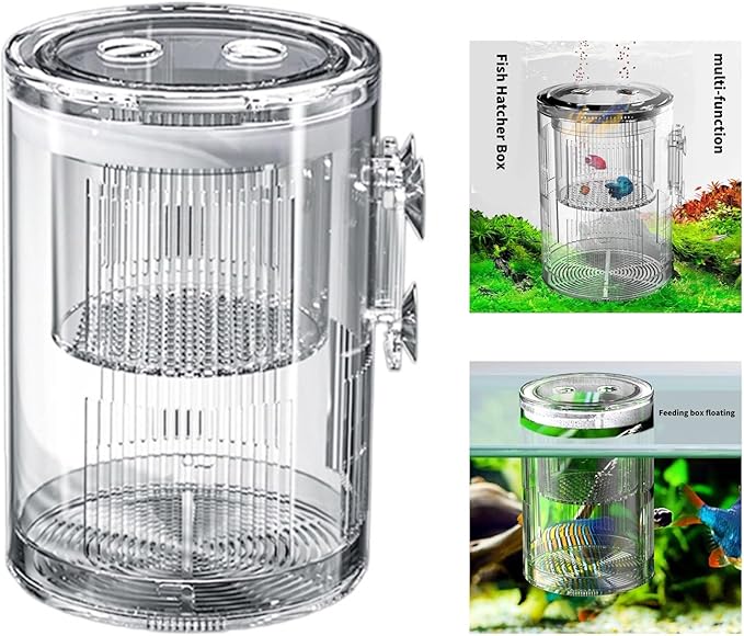 Breeder Incubator,Breeding Tanks for Aquarium Small Fish Isolation Box Hatchery Boxes for Fish Clear Fish Spawning Box