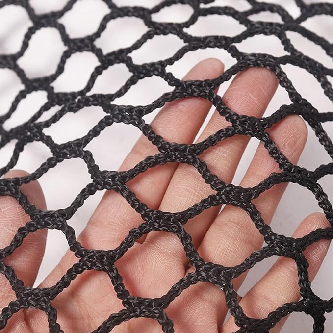 Safety Rope Net for Kids, Nylon Knotless Fence Net for Stairway Balcony Guard, Outdoor Terrace Decoration Pet Anti-Fall Rope Netting(Size:6M×6M(19.7FT×19.7FT),Color:Black)