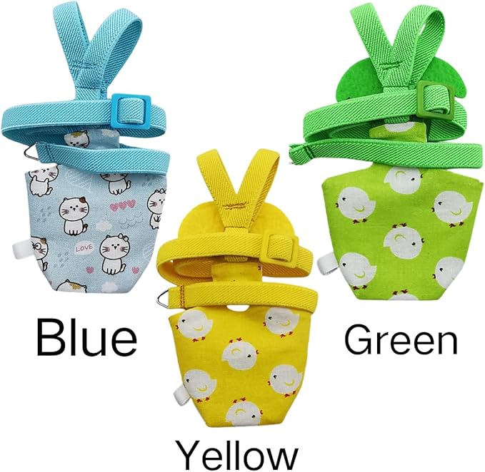 Adjustable Bird Diaper Harness Flight Suit Clothes with 80 Inch Flying Leash Rope for Parrots Conure Cockatiel (Yellow,Macaw)