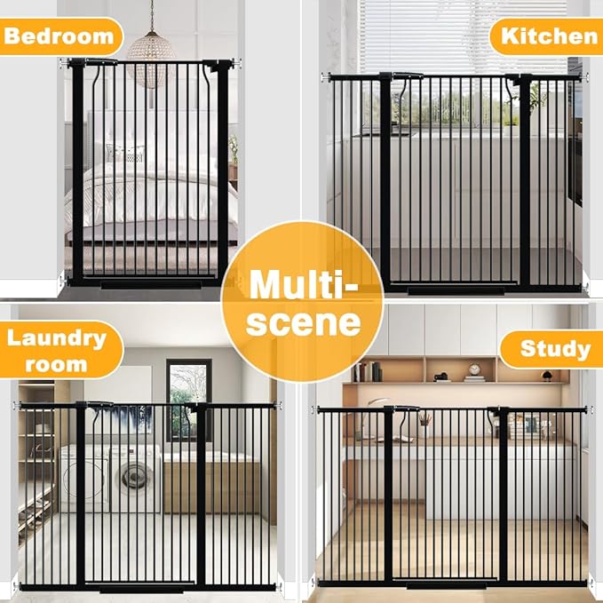 40.5" Tall Baby Gate 65.7-68.5" Wide No Drilling Tall Pet Gate Cat Gate Extra Wide Baby Gate Safety,Extra Narrow Auto-Close for Indoor Stairs, Doorways, and Kitchen