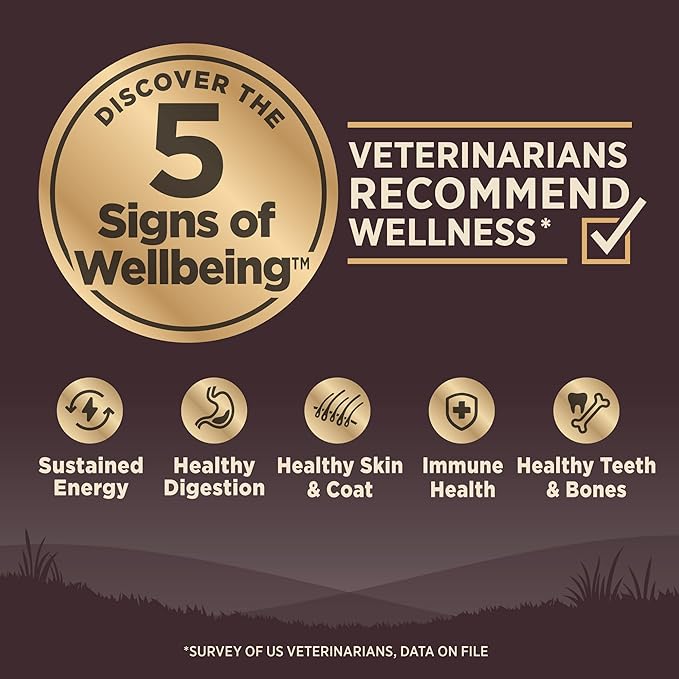 Wellness CORE Adult Dry Dog Food, Grain Free Kibble, Natural, High Protein, Chicken Free, Whitefish, Herring and Salmon Recipe, 26 lb Bag