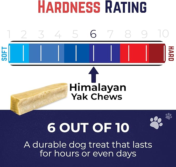 Devil Dog Pet Co. Himalayan Yak Cheese Dog Chews, Medium - 4 Pack, 100% Natural & Healthy, Lactose-Free, Long-Lasting Dog Treats, Premium Yak Milk Chew Bones for Dogs