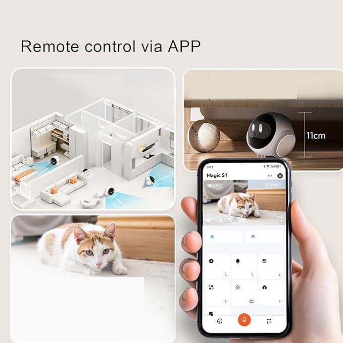 VBESTLIFE Pet Camera Robot, Movable Indoor Camera with Auto Charging & 1080P Video with 2 Way Audio and Motion Tracking for Cats, Dogs, Baby and Elderly