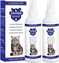 2Pcs Cat Deterrent Spray, Bitter Formula Cat Repellent for Indoor & Outdoor, Natural Plant Extracts, Anti-Scratch Aid for Furniture, Sofa, Rugs, Curtains