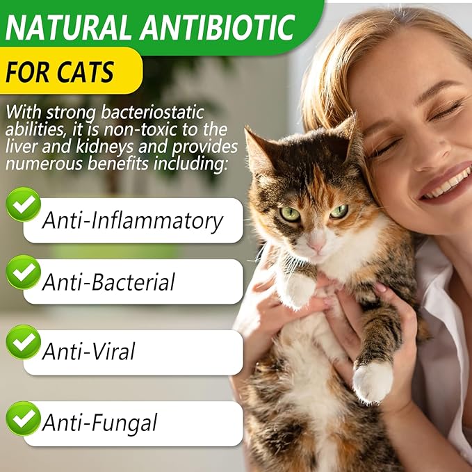 Cat Antibiotics, Antibiotics for Cats, Natural Cat Antibiotics Multivitamin Herbal Supplements 60ml